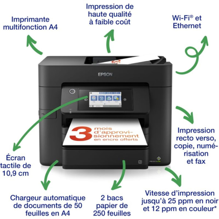 Imprimante jet d'encre EPSON WorkForce WF-4830DTWF