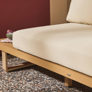 Banquette de jardin bois d'acacia et aluminium 2 places ACALIA LATIKA