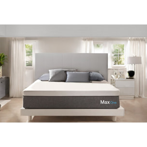 MATELAS MAX ONE ORTHOPEDIQUE DEHOUSSABLE MULTIZONE, 20 cm, 2 places - Moonia