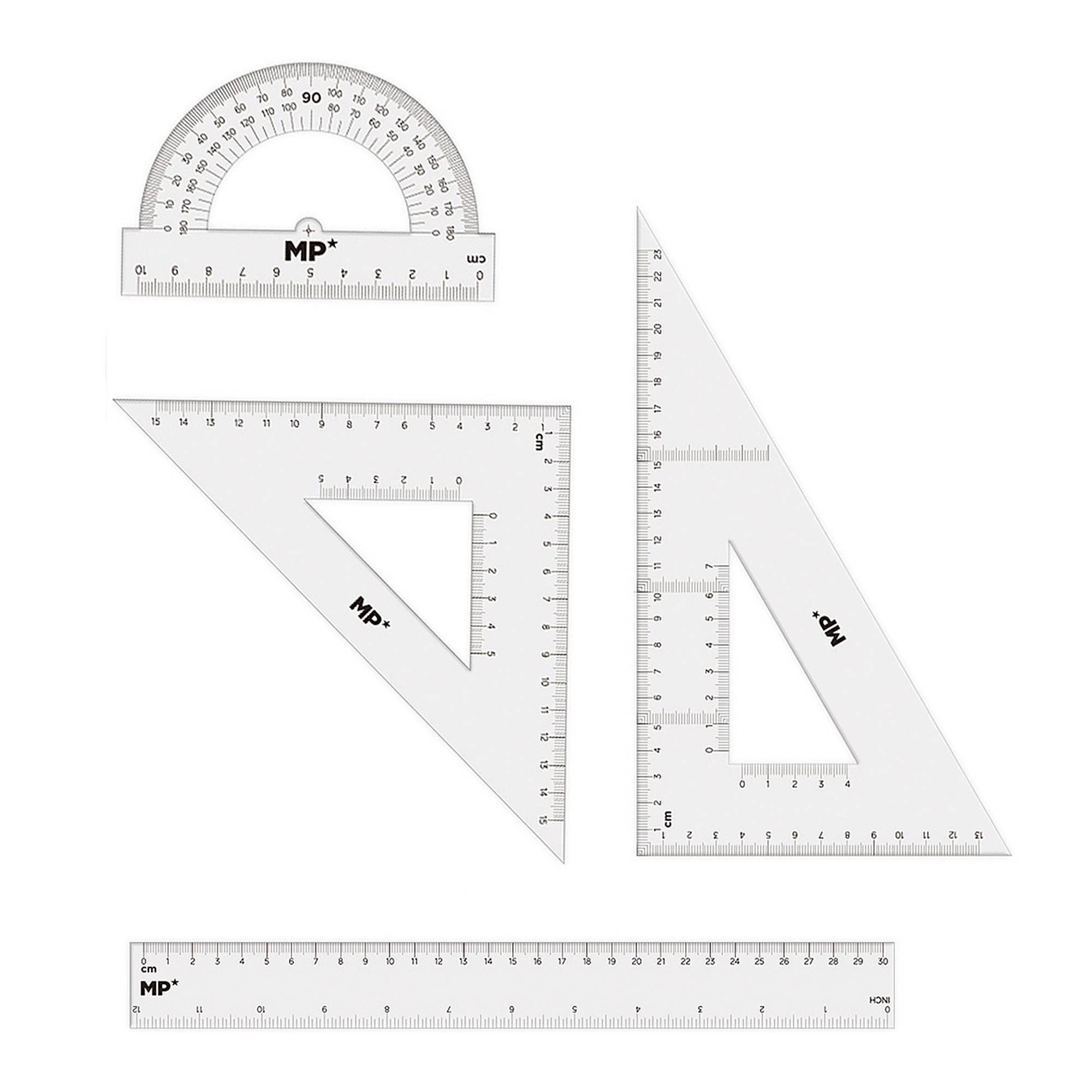 PACK 12 pz REGLE DI DISEGNO 4 PEZZI