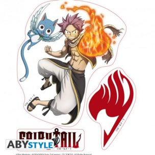 Fairy Tail - Adesivi - 16x11cm/ 2 Fogli - Natsu & Lucy X5 - Abystyle