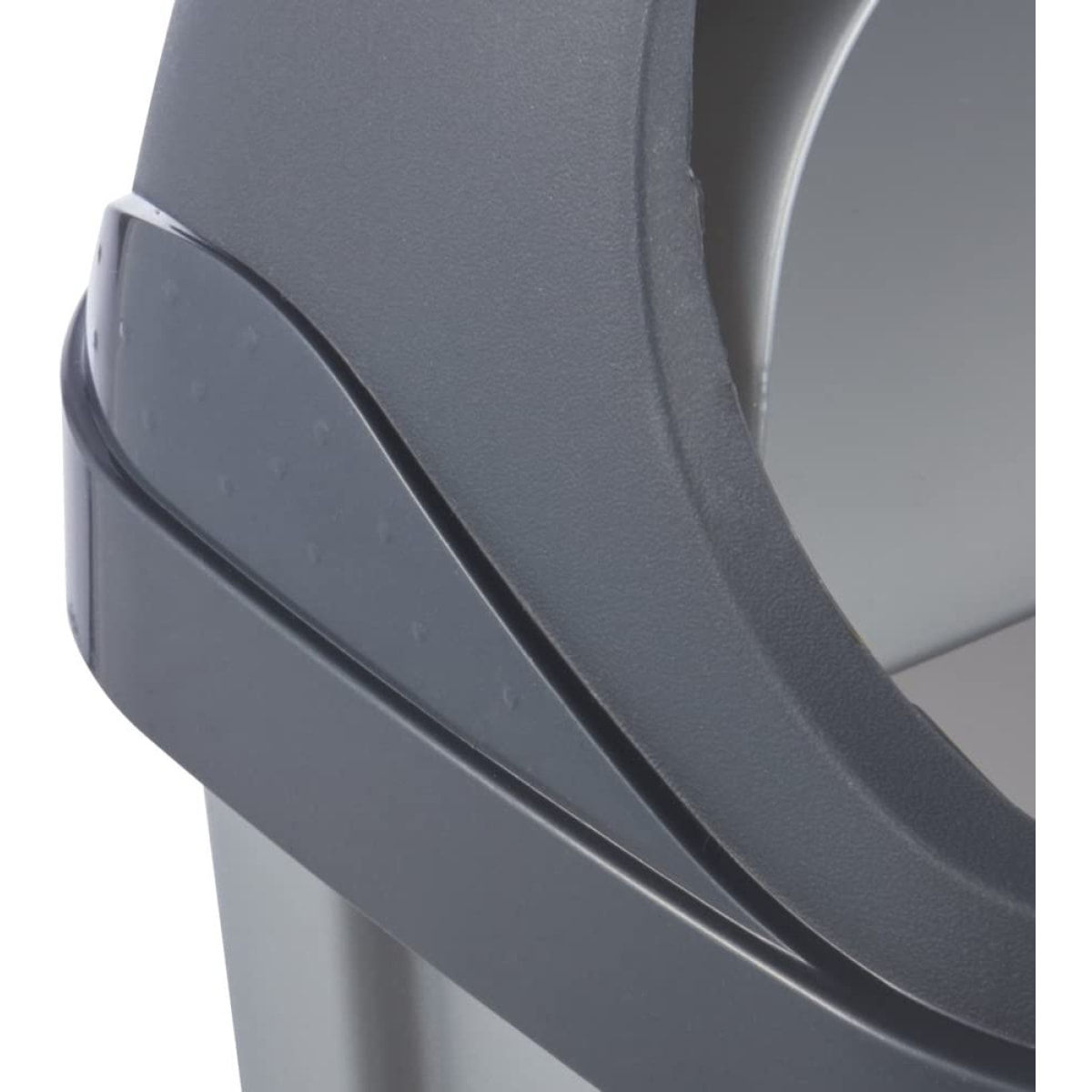 Cubo de Basura con Tapa Deslizante, Rasmus, Plateado