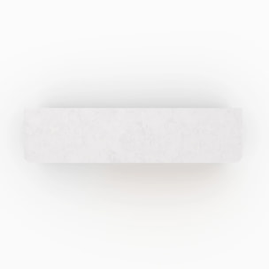 Meuble TV en plâtre blanc cassé 140 cm avec tiroir - Fira