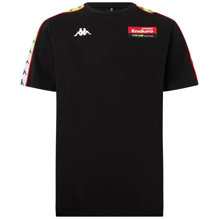 Kappa - Camisetas y tops Hombre Negro - 222 Banda Ran Vr46 Travel