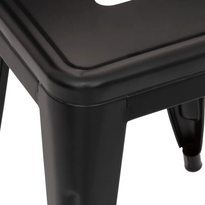 Tabouret "Niko" métal noir