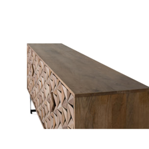 Aparador de Madera de Mango Estilo Contemporáneo Geométrico