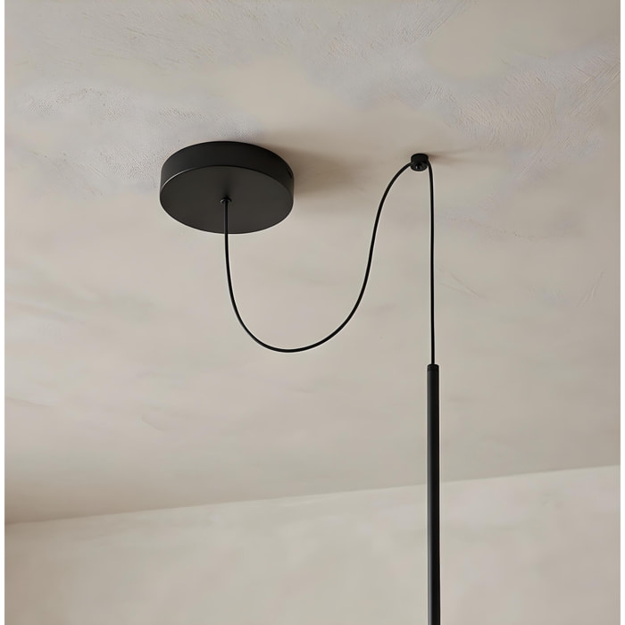 LEDS C4 Colgante Invisible Single Fixed LED 10.5 Blanco cálido - 3000K PHASE CUT Negro 550lm