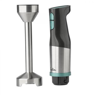 Batidora de mano JATA JEBT1853 de 1000 W. 4 cuchillas. 2 velocidades. Cable en espiral. Incluye vaso medidor