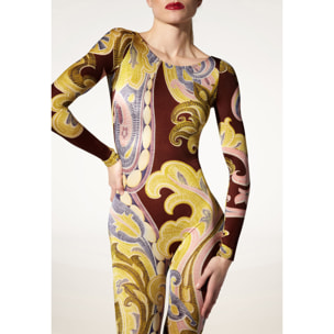 Tuta aderente Paisley Baroque Catsuit