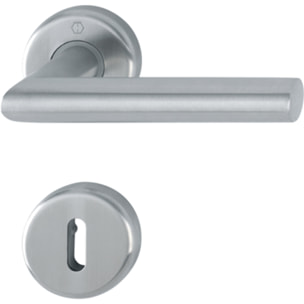 Garniture de porte HOPPE Utrech - Inox - Clé L - 3940680