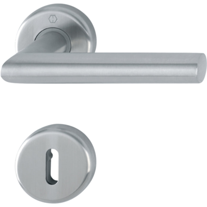 Garniture de porte HOPPE Utrech - Inox - Clé L - 3940680