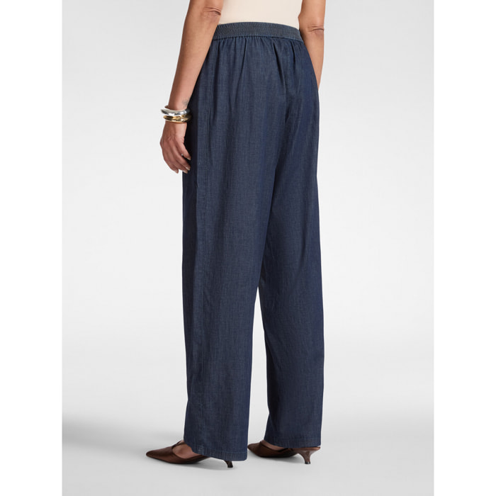 Elena Mirò - Jeans regular en Chambray - Azul