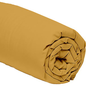 DRAP HOUSSE 2 PERS 140x190  MOUTARDE