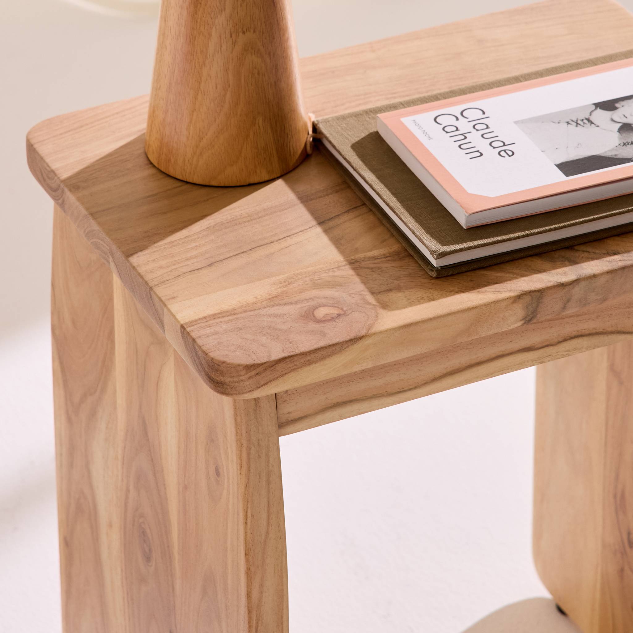 Table de chevet, table d'appoint exotique bois d'acacia (lot de 2) ASHA