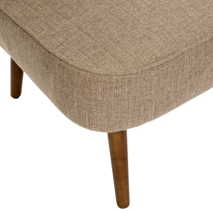 Fauteuil Aera en Tissu Beige foncé L69xl57xH72,5 cm