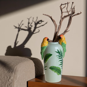 Vaso con pappagalli - 21xH39x16,5cm - Pezzi 1 - Bianchi Dino SpA