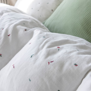 Housse de couette en gaze de coton, MILLE ET UNE FEUILLES