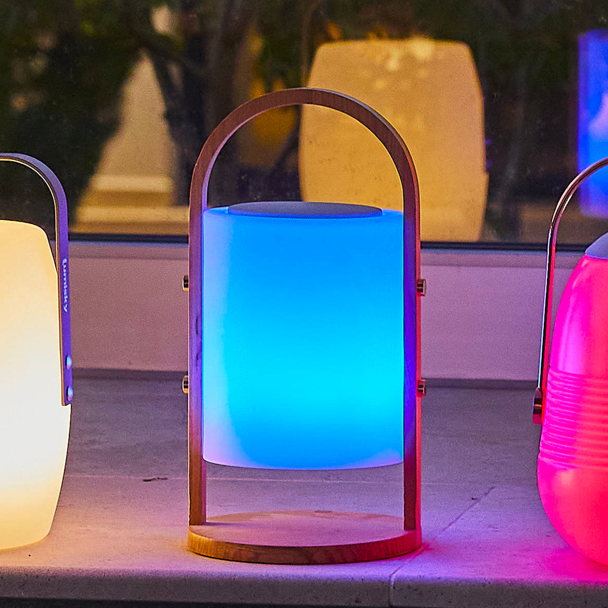 Lampe enceinte bluetooth sans fil WOODY PLAY H37CM