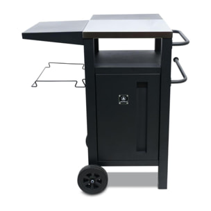 Chariot de barbecue avec rangement et housse de protection