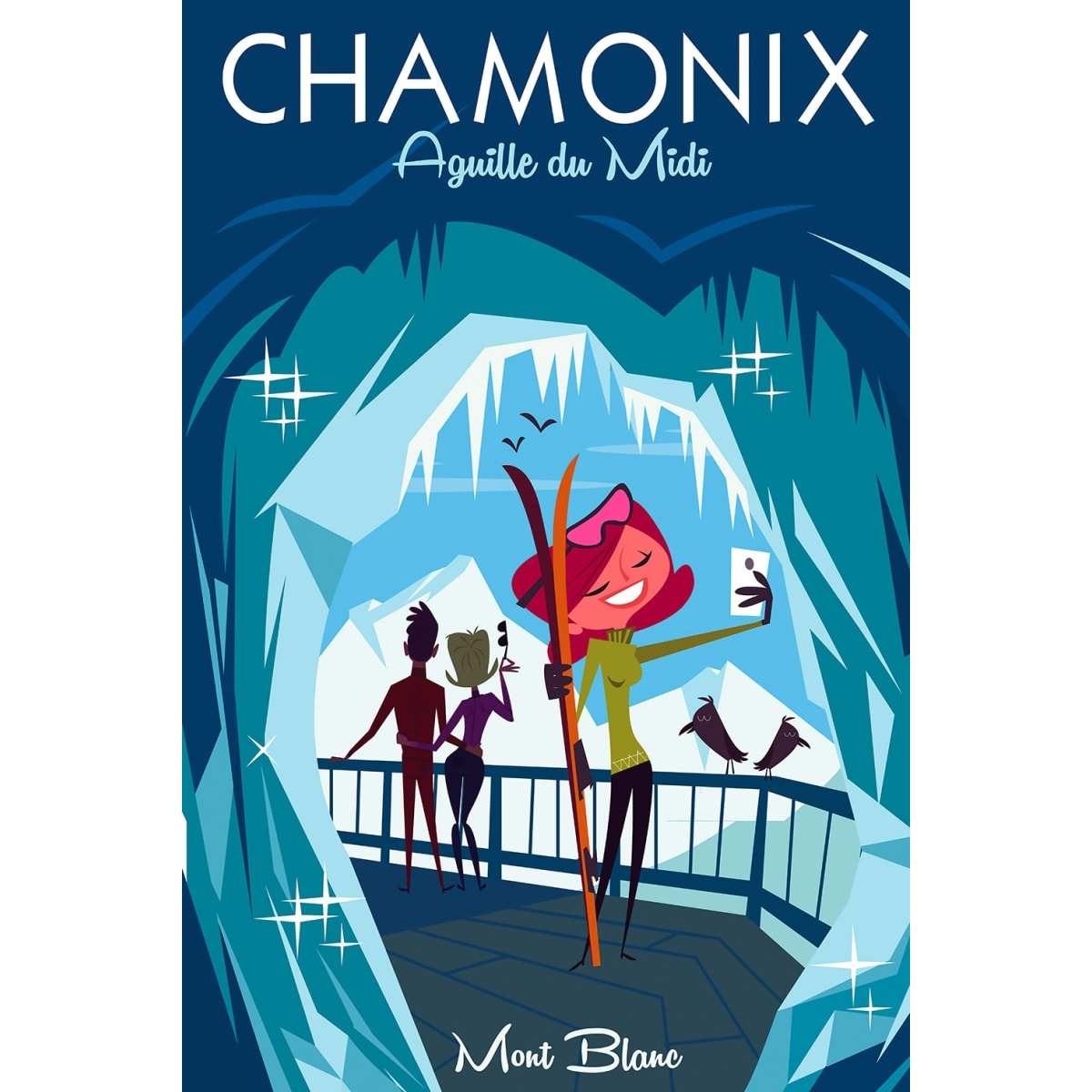 Tableau pause à l'aiguille du midi Toile imprimée