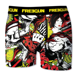 6a-8a calzoncillo boxer freegun modelo acestrick para niño rojo