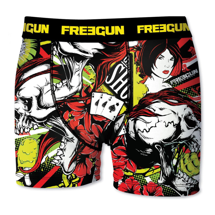 6a-8a calzoncillo boxer freegun modelo acestrick para niño rojo