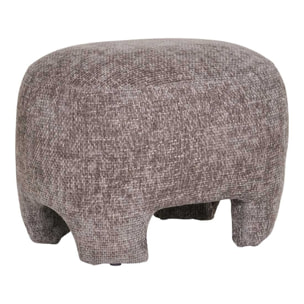 Olbia - pouf - en tissu texturé - Taupe