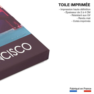 Tableau deco ville Le pont de San Francisco Toile imprimée