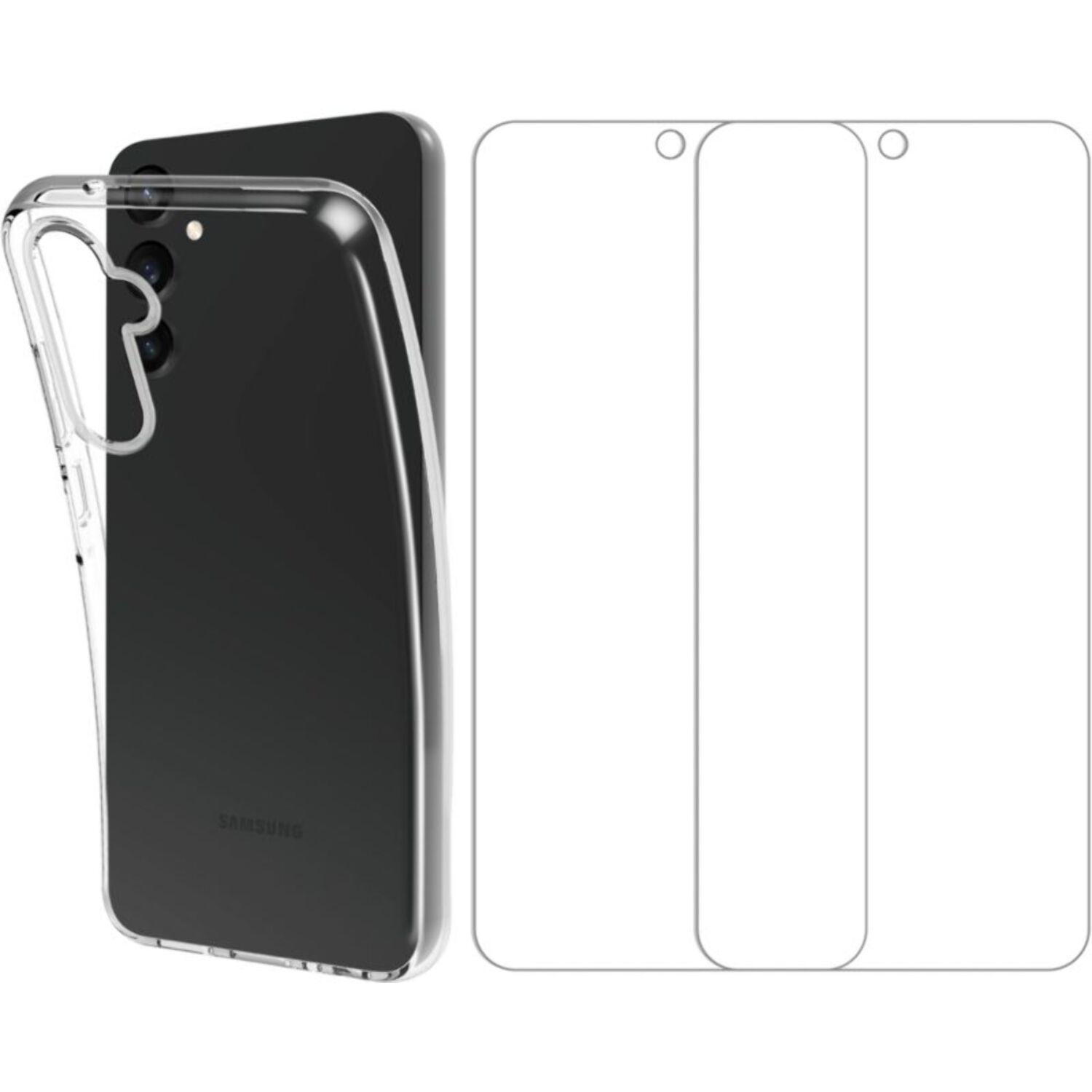 Pack ESSENTIELB Samsung A55  Coque + verre trempé