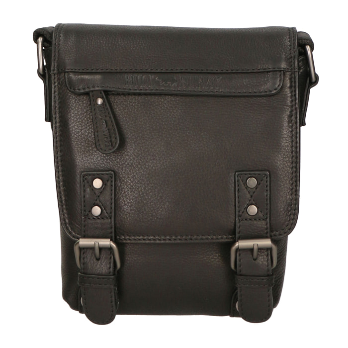 Borsa a Tracolla da Uomo in Vera Pelle fashion 23x17x5 cm