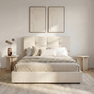 Lit coffre Soa rectangulaire 160x200cm blanc