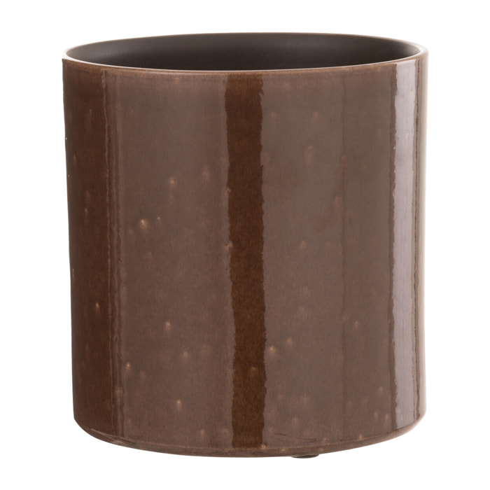 J-Line cache-pot Flexible - céramique - brun - small - Ø 16 cm