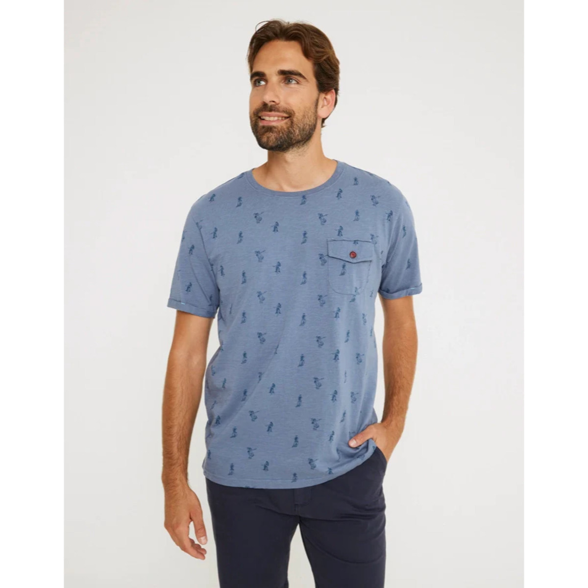 Camiseta Manga Corta Azul Marino - Hoop