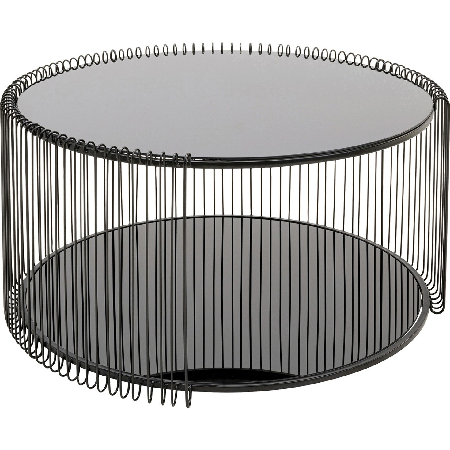 Table basse Wire Double 80cm noire Kare Design
