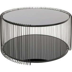 Table basse Wire Double 80cm noire Kare Design