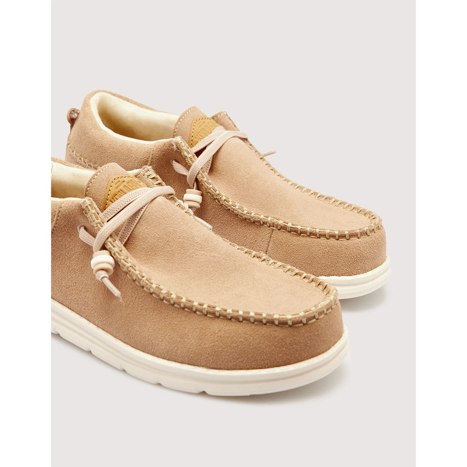 Mocasín Casual Serraje Beige Nude - Mullilah