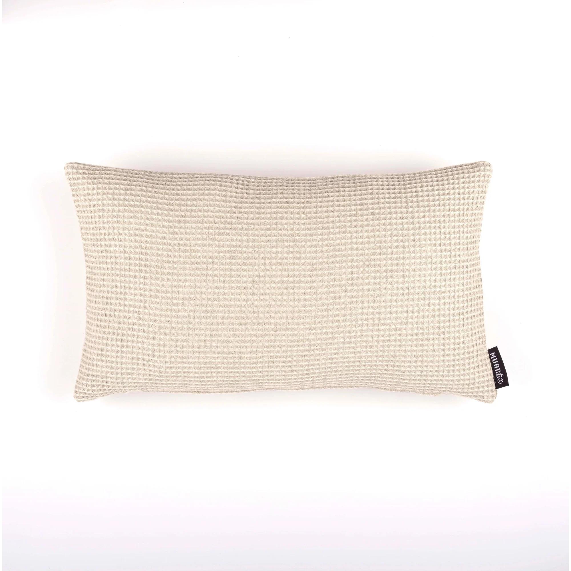 Housse de coussin Waffle lin 30x50 cm