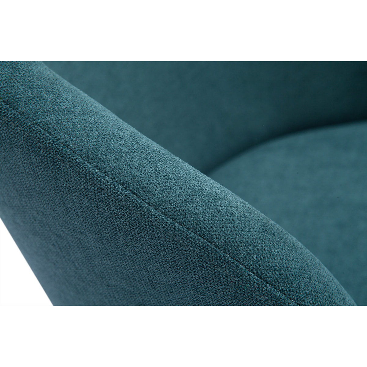 Chaises scandinaves en tissu effet velours bleu canard et bois clair massif (lot de 2) VANITY