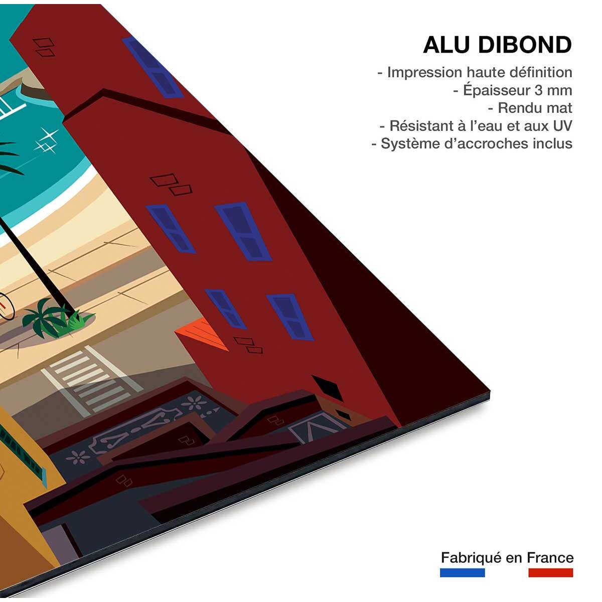 Tableau cote d'azur menton  Tableau alu Dibond