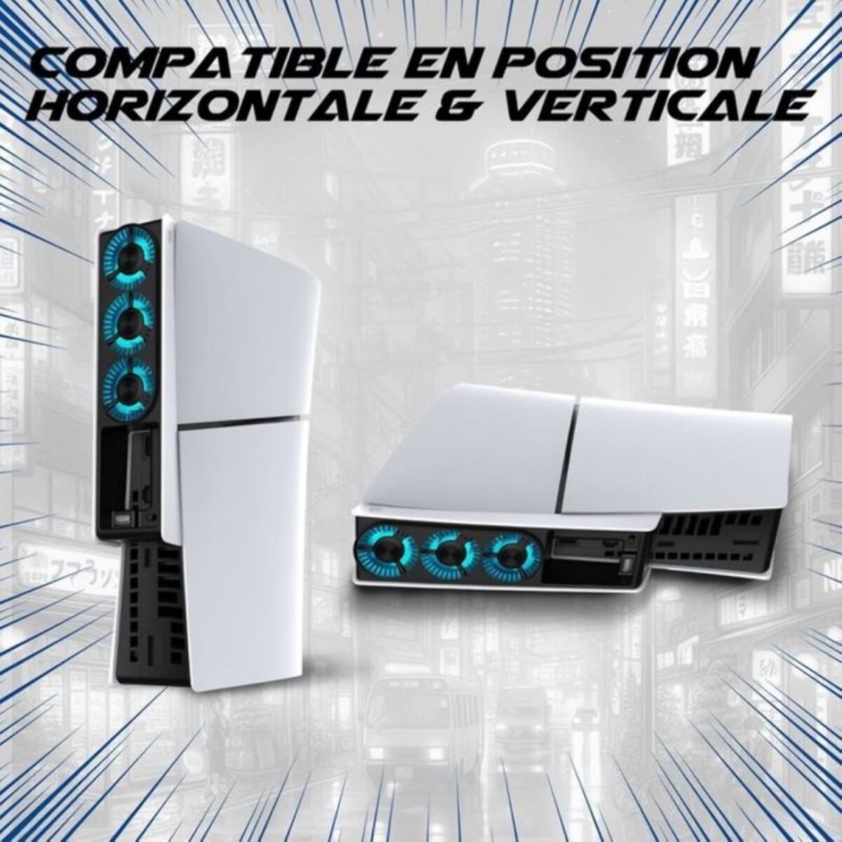Support console AKUMA VENTILATEUR CYBER W02 LED