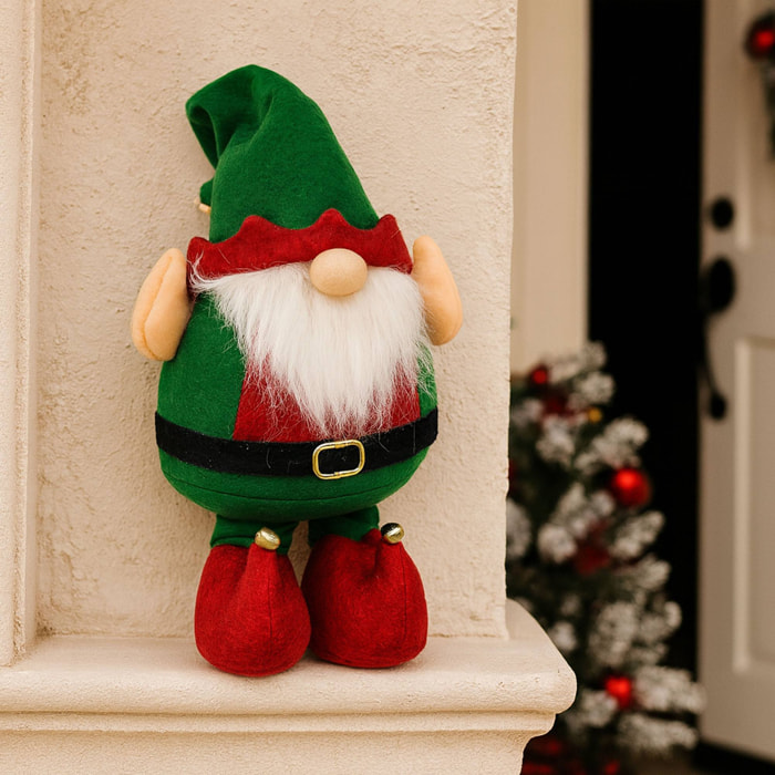 Figura decorativa de santa en pie de color verde h.46cm