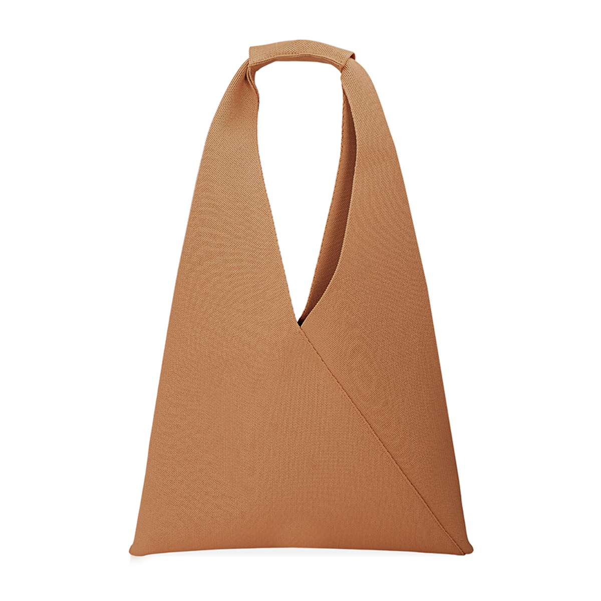 Borsa a spalla donna marrone in tessuto