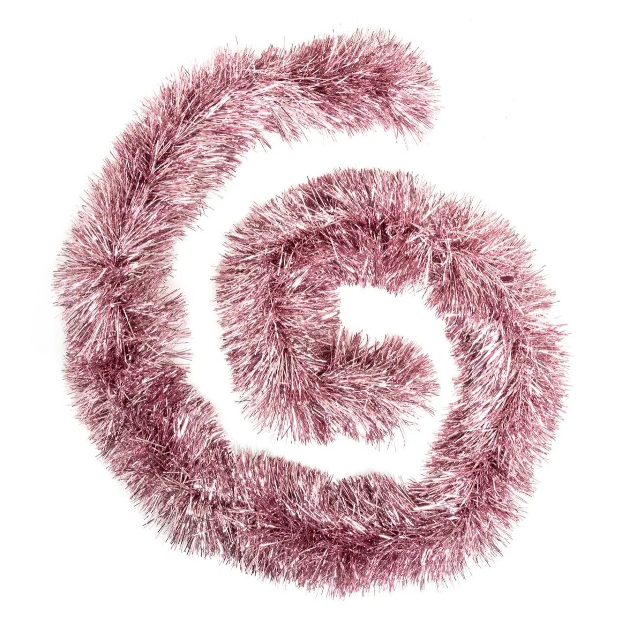 Guirlande de noël "Boa" brin fin rose 150x8x2m