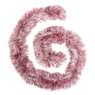 Guirlande de noël "Boa" brin fin rose 150x8x2m