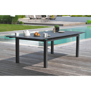 ALU-MIAMI - Table de jardin 10 places en aluminium anthracite