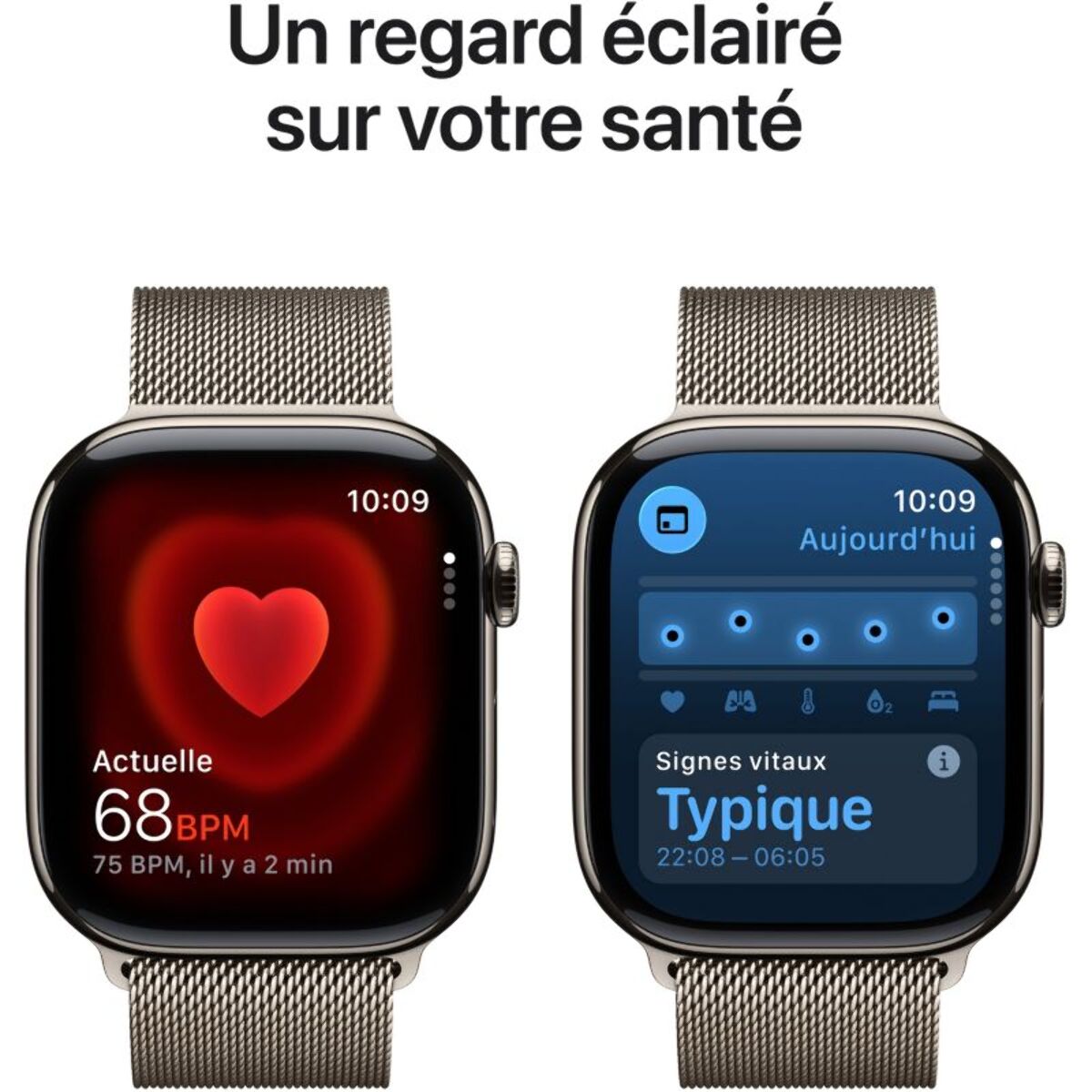 Montre APPLE WATCH 42mm Tit Naturel Milan Serie 11 Cellular