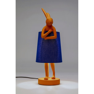 Lampe Animal lapin orange et bleue 50cm Kare Design