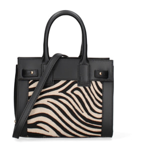 Borsa a mano da donna Made in Italy - Modello Oriana Plus - Vera pelle - 8.5 x 11.5 x 4.0 cm