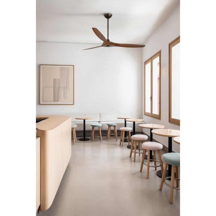MOREA L Ventilateur de plafond rouille/noyer TUYA