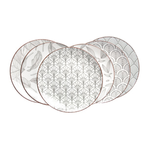 Lot de 6 petites assiettes à dessert, SASEBO
